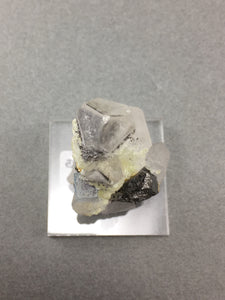 Fluorite, Galena, Calcite on Quartz from China