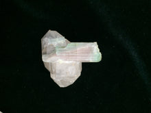 Double terminated watermelon Tourmaline on double terminated Quartz from Afghanistan