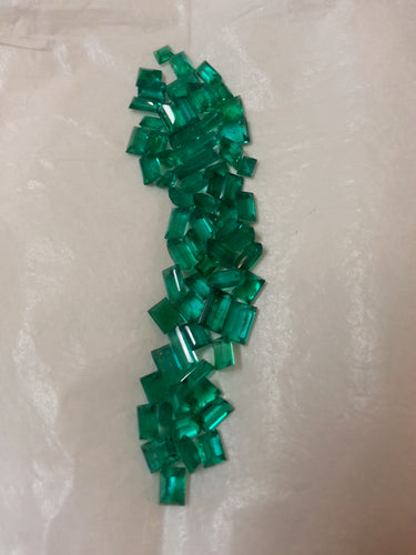 Emeralds faceted, from the Muzo mine, Columbia