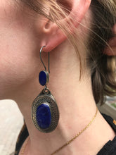 Huge Lapis Lazuli Statement Earrings