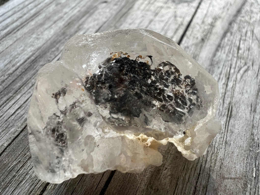 Topaz with hematite
