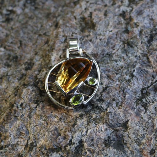 Citrine and Peridot Pendant