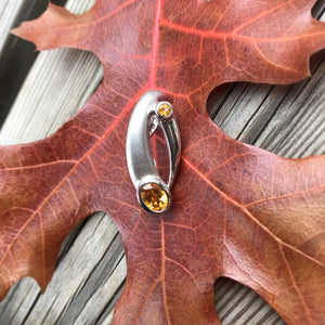 Citrine and Sterling Silver Pendant