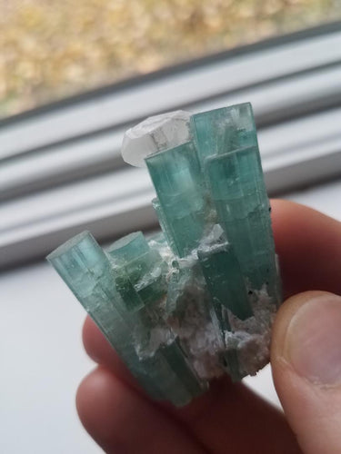 Tourmaline with quartz. All double terminated.