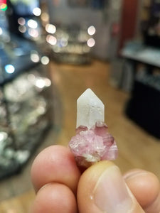 Tourmaline on quartz from Mogok, Myanmar