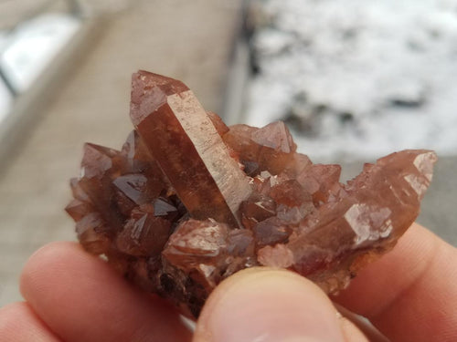 Hematite included quartz