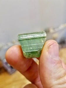 Tourmaline crystal, mined in Brazil.